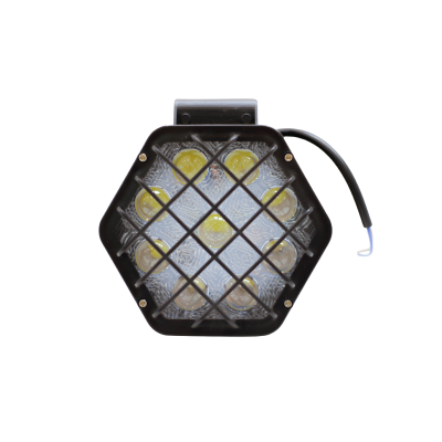 DJ7900BLALA OFF ROAD FARO DE LED UNIVERSAL ROMBOIDAL 27 WATTS (9 LED  3 WATTS) COLOR BLANCO 12V / 24V - HAZ DE LUZ SPOT -