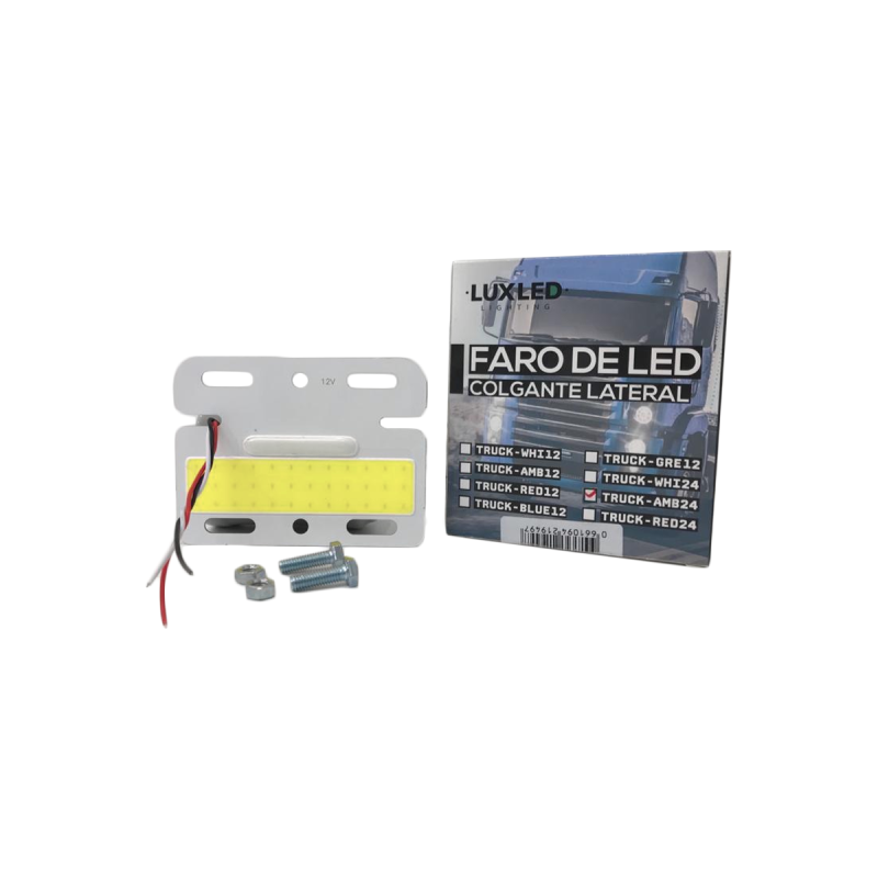 TRUCK-WHI24 OFF ROAD FAROS DE CAMION PACK X 4 UNIDADES DE FAROS COLGANTES ENCASTRABLES PARA LATERAL DE CAMION 10.5 CM DE ANCHO X 8 CM DE ALTO BLANCO 24V