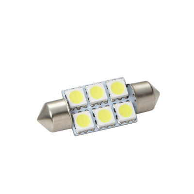 TUB6BLA3924 LEDS SMD TUBULAR - FESTOON 6 LED 5050 SMD 39MM - BLANCO 24V