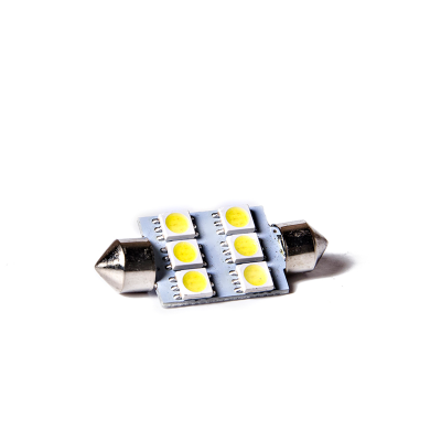 TUB6PBLA24 LEDS SMD TUBULAR - FESTOON 6 LED 5050 SMD 39MM - BLANCO 24V