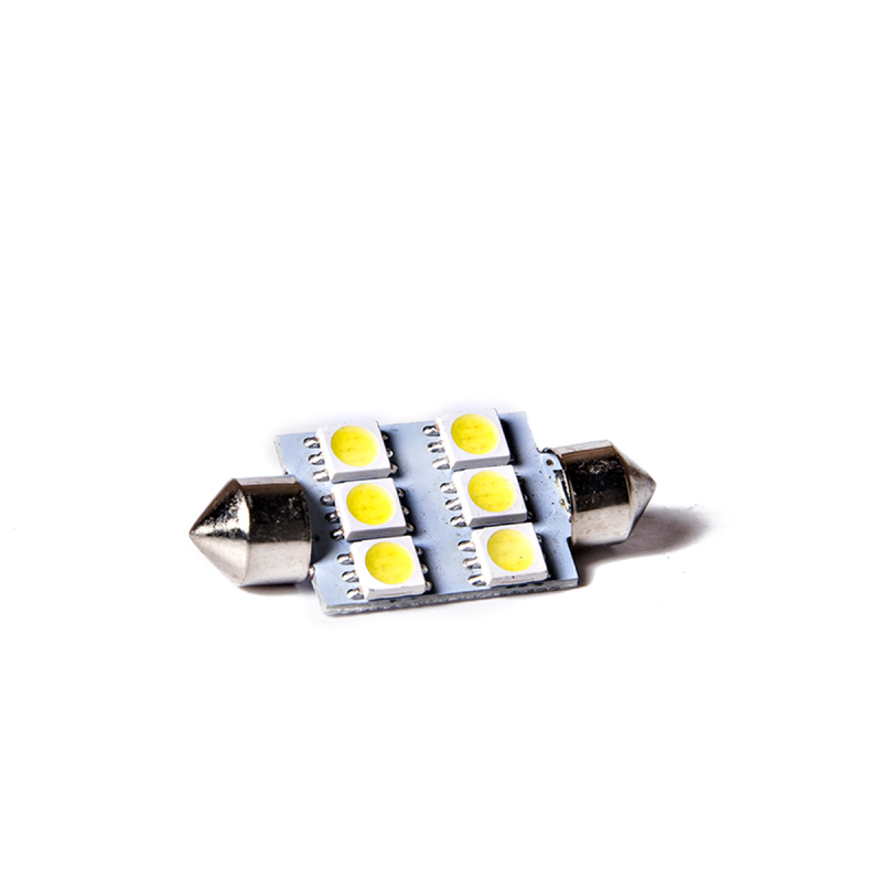 TUB6PBLA24 LEDS SMD TUBULAR - FESTOON 6 LED 5050 SMD 39MM - BLANCO 24V