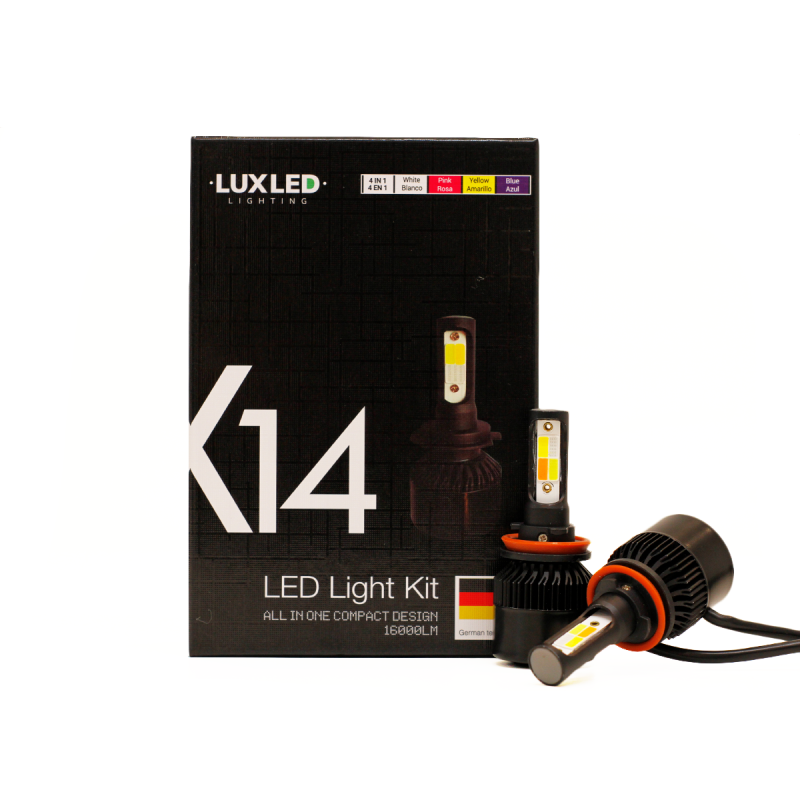 H11 4 COLORES: BLANCO / AZUL / ROSA / AMARILLO  32000LM CHIP COB 12V / 24V