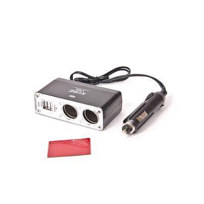 KBUSCH002B ACCESORIO PARA CELULAR ALARGUE CON 2 USB + 2 ENCENDEDOR INPUT : 12/24V  OUTPUT:5V/2100MA  NEGRO