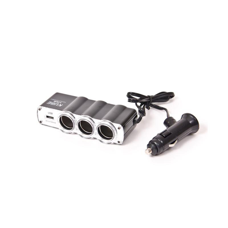 KBUSCH004B ACCESORIO PARA CELULAR ALARGUE CON 2 USB + 2 ENCENDEDOR INPUT : 12/24V  OUTPUT:5V/2100MA  NEGRO