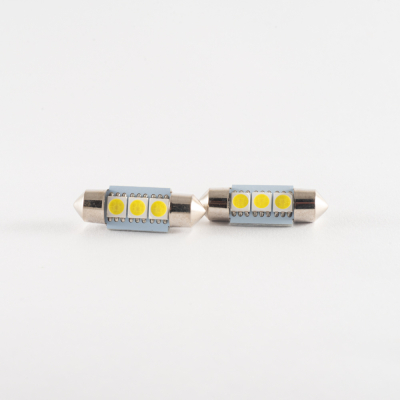 LEDTUB3BLA3612 LED SEÑALIZACION SMD BLISTER X 2 - TUBULAR - FESTOON 3 LED 5050 SMD 36MM - BLANCO 12V - BLISTER X 2 UNIDADES