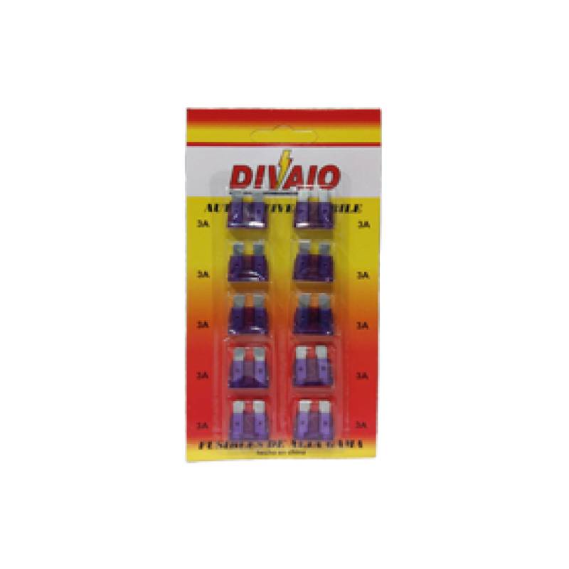 T105A40 FUSIBLE FICHA EN BLISTER (10 UNIDADES) X AMPER 40 AMP