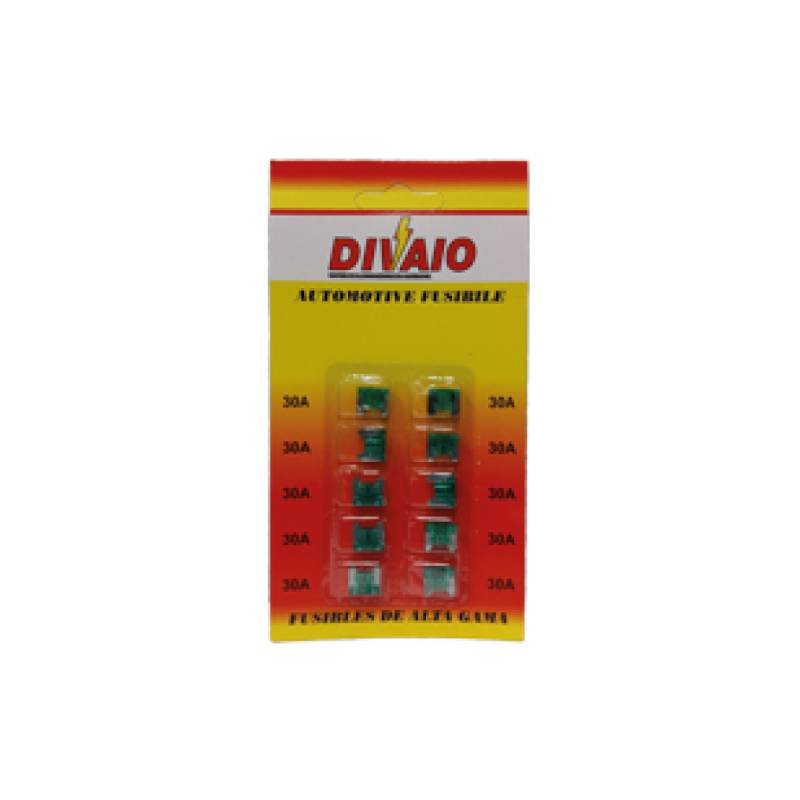 T102A10  FUSIBLE MINIFICHA PERFIL BAJO EN BLISTER (10 UNIDADES) X AMPER 10 AMP
