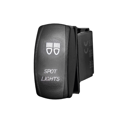 DSPLJ22BLUE INTERRUPTOR BASCULANTE VOLTAJE DE ENTRADA: 12V-24V FUNCIÓN: ON / OFF (OPCIONAL) 5 PINES (OPCIONAL) MATERIAL: ABS + COBRE INTERRUPTOR BASCULANTE CON 