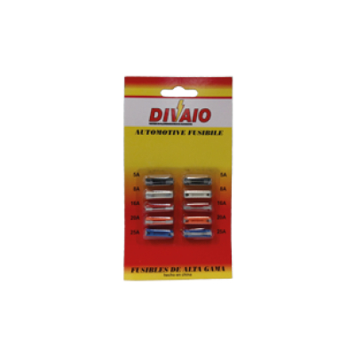 T136A25  FUSIBLE CERAMICO EN BLISTER (10 UNIDADES) X AMPER 25 AMP