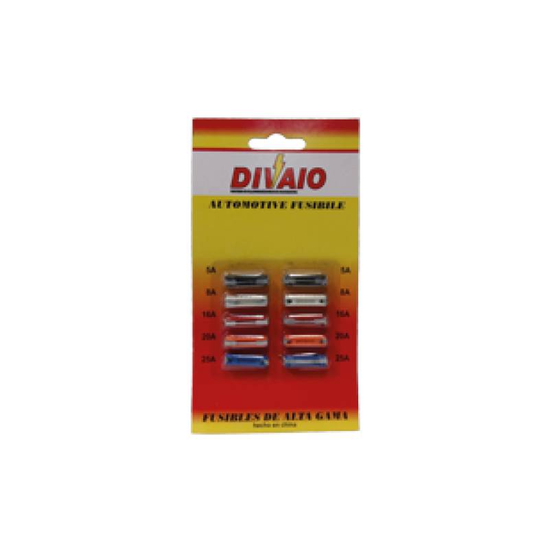 T136A5  FUSIBLE CERAMICO EN BLISTER (10 UNIDADES) X AMPER 5 AMP