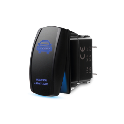 DSPLJ3WHITE INTERRUPTOR BASCULANTE VOLTAJE DE ENTRADA: 12V-24V FUNCIÓN: ON / OFF (OPCIONAL) 5 PINES (OPCIONAL) MATERIAL: ABS + COBRE INTERRUPTOR BASCULANTE CON 