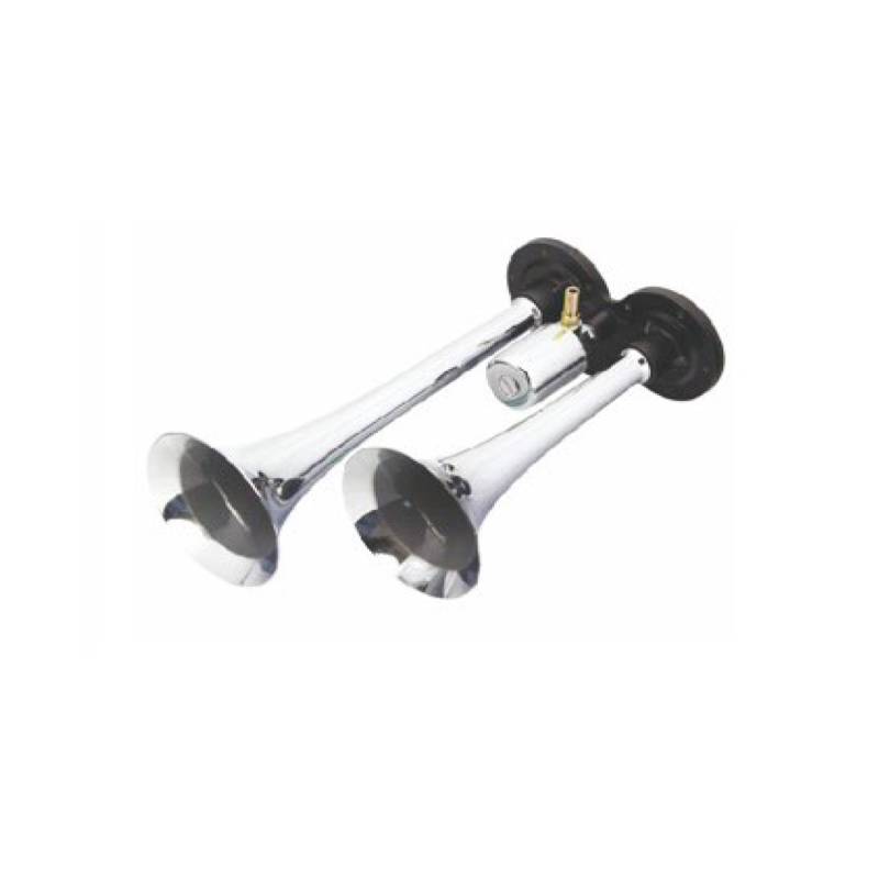 BOC20519 BOCINA DE AIRE CORNETA DOBLE  VOLTAJE 12V - 24V  ENVASE POR UNIDAD