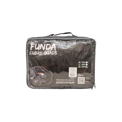 CUBQUADMED FUNDA CUBRE QUADS TRICAPA IMPERMABLE MEDIUM 208X122X90CM. LOGO DAKAR. PVC Y ALGODON 270 GRAMOS. REFLECTOR NARANJA, ELASTICO, CLIPS Y CIERRE. ANILLO P