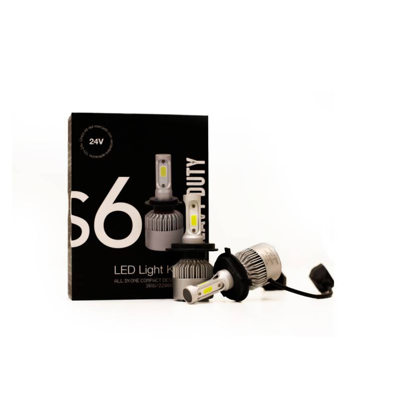 S624-H4 OFF ROAD KIT DE LED S6 HEAVY DUTY - 24V KIT DE LED H4 6TA GENERACION 22000 LUMENS POR LAMPARA USO ESPECIAL 24V CON COOLER