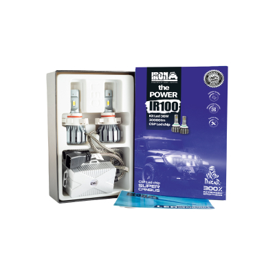 IR100-H16 OFF ROAD KIT DE LED IR100 CANBUS H16 10MA GENERACION CHIP CSP SUPER CANBUS 30000 LUMENS 36 WATTS 12V CON COOLER