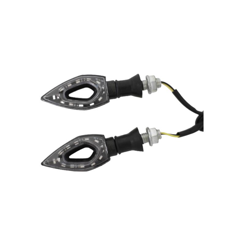 DJ-ZXD415W OFF ROAD FARO DE LED DE MOTO FARO DE GIRO UNIVERSAL AMBAR 12V 5W 1500 LUX JUEGO 2 UNIDADES. CAJA MASTER 100