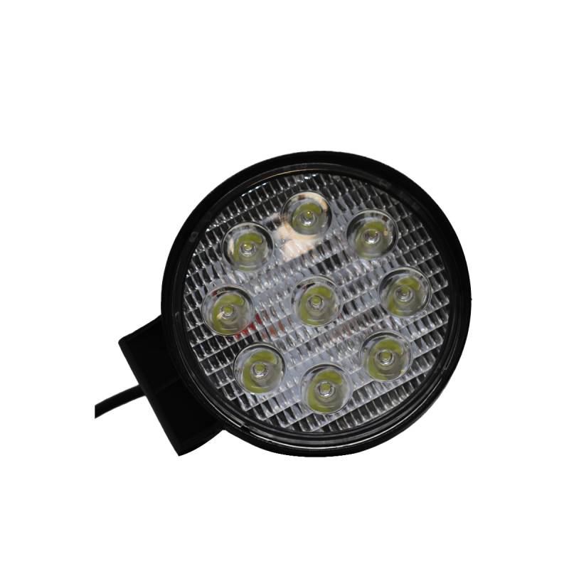 KO27WROBLA OFF ROAD FARO DE LED FARO DE 9 LED REDONDO 27 WATTS 6CM PROFUNDIDAD BLANCO 12V - 24V ILUMINACION SPOT