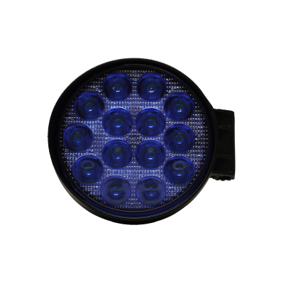 KO42WROAZU OFF ROAD FARO DE LED FARO DE 14 LED REDONDO 42 WATTS 6CM PROFUNDIDAD AZUL 12V - 24V ILIMUNACION SPOT