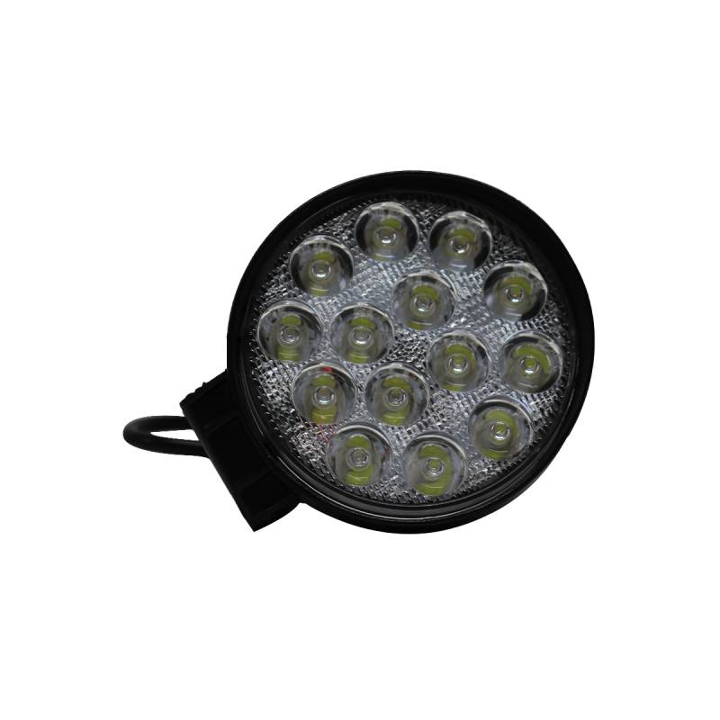 KO42WROBLA OFF ROAD FARO DE LED FARO DE 14 LED REDONDO 42 WATTS 6CM PROFUNDIDAD BLANCO 12V - 24V ILUMINACION SPOT