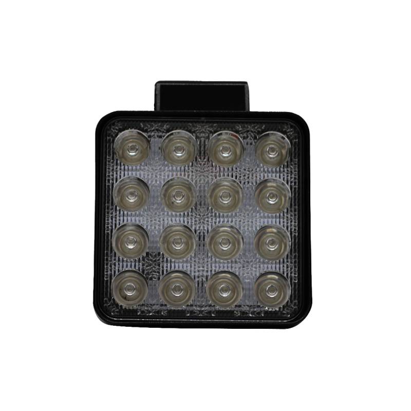 KO48WSQAZU OFF ROAD FARO DE LED FARO DE 16 LED CUADRADO 48 WATTS 6CM PROFUNDIDAD AZUL 12V - 24V ILUMINACION SPOT