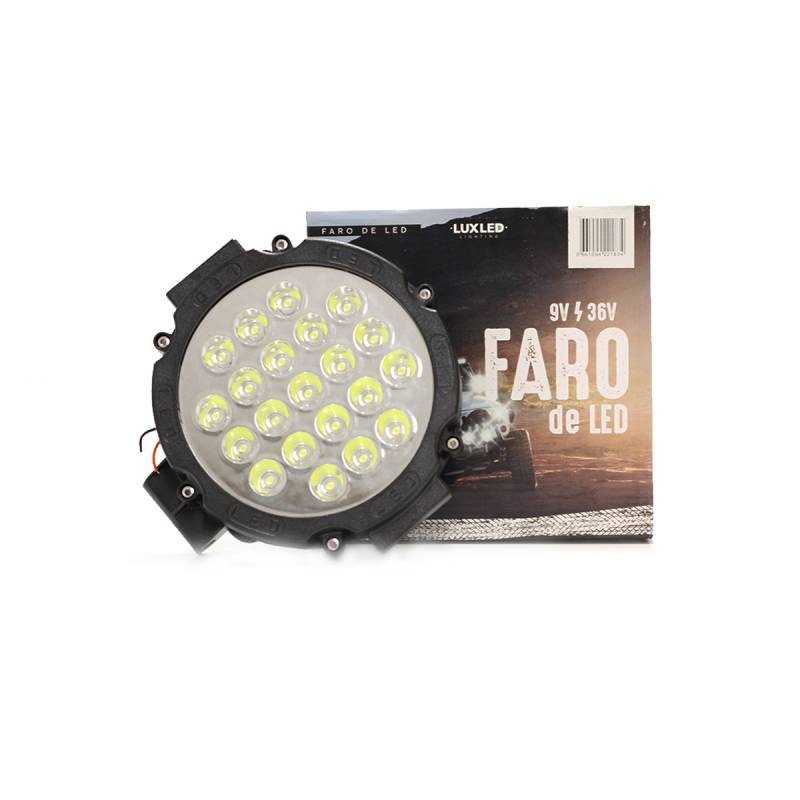 DJ1413ULTRA OFF ROAD FARO DE LED FARO DE LED REDONDO - 30 LED 63W MAS PLACA SMD  UNO  BLANCO 10.8X2X11CM