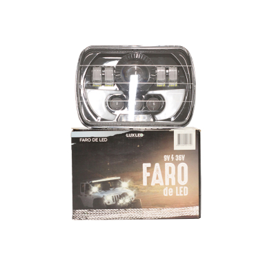 DJ5935RUAR OFF ROAD FARO DE LED LUZ MULTILED BLANCA Y AMBAR CON FUNCION ALTA Y BAJA  9V-36V 140 WATTS  MEDIDAS 7