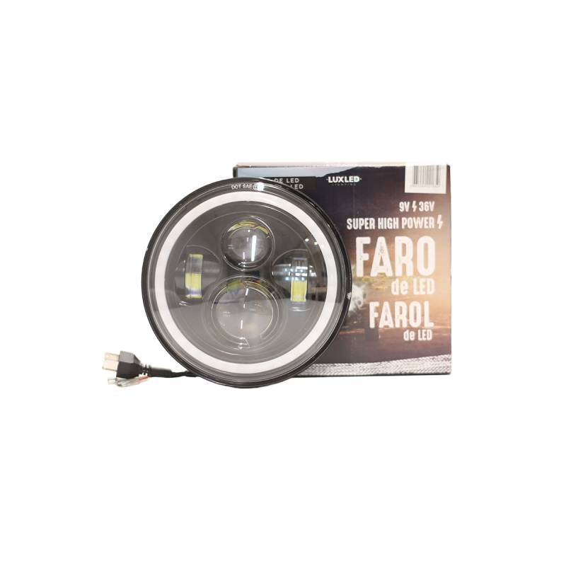 DJ6930MULTI OFF ROAD FARO DE LED FARO LED 7 40W 13 LED + ARO BLANCO Y AMBAR Y FUNCION ALTA Y BAJA. SIN KIT DE INSTALACION