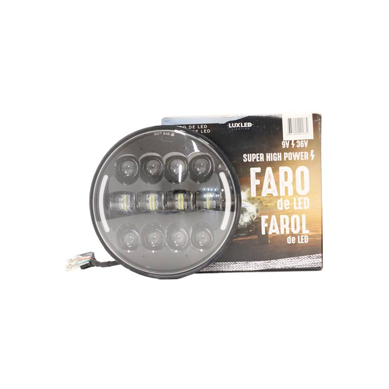 DJ6935AHALO OFF ROAD FARO DE LED FARO LED 7 40W 13 LED + TIRAS DRL BLANCA Y AMBAR CON FUNCION ALTA Y BAJA