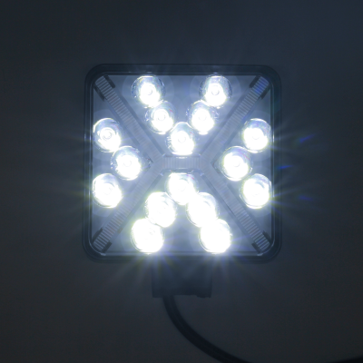 DJ1012ULTRA OFF ROAD FARO DE LED FARO DE LED CUADRADO - 16 LED 48W  BLANCO . 10X2X11CM CON MERCEDEZ BENZ DRL BLANCO
