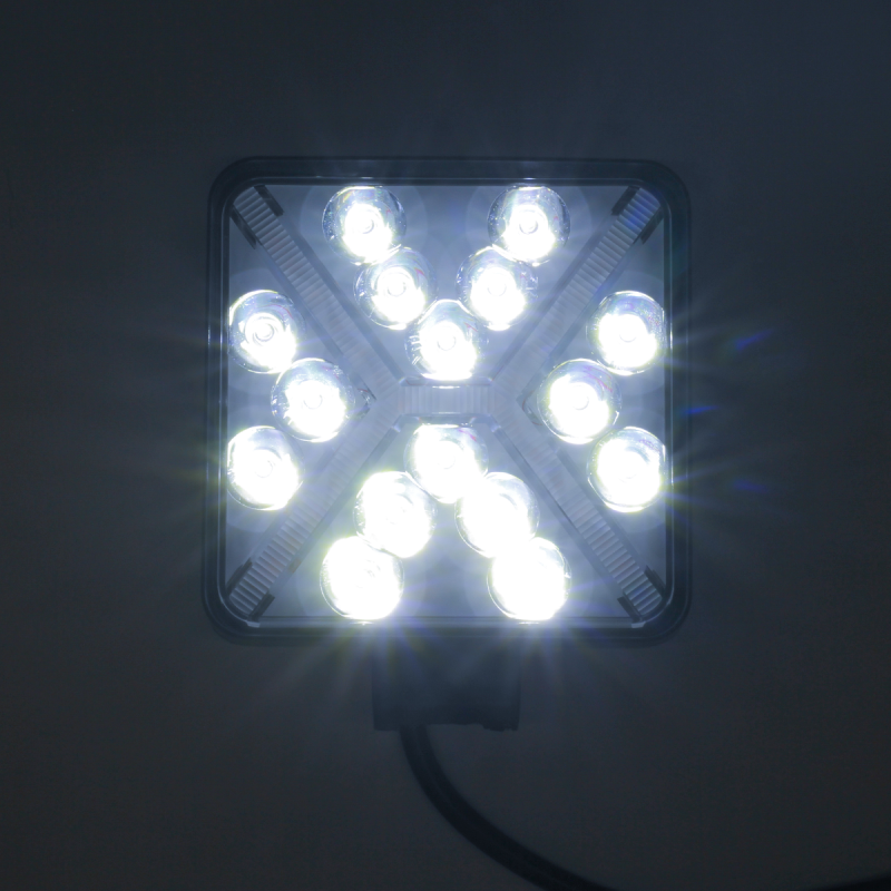 DJ1012ULTRA OFF ROAD FARO DE LED FARO DE LED CUADRADO - 16 LED 48W  BLANCO . 10X2X11CM CON MERCEDEZ BENZ DRL BLANCO