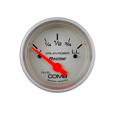 354P12V INSTRUMENTAL RACING 52 MM PLATA NIVEL DE COMBUSTIBLE 12V