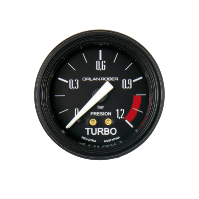 612H12 INSTRUMENTAL CLASSIC 52 MM NEGRO MANOMETRO DE PRESION TURBO 0-1-2 KG