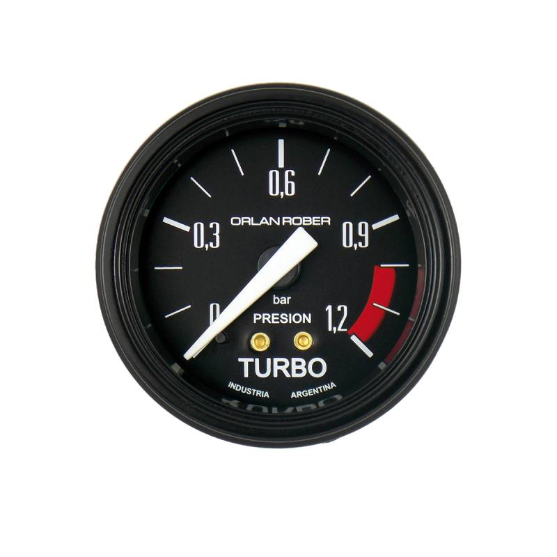 612H12 INSTRUMENTAL CLASSIC 52 MM NEGRO MANOMETRO DE PRESION TURBO 0-1-2 KG