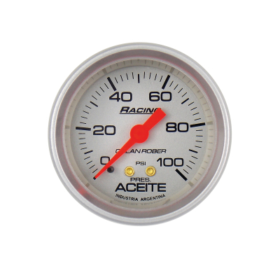 315P100 INSTRUMENTAL RACING 52 MM PLATA MANOMETRO