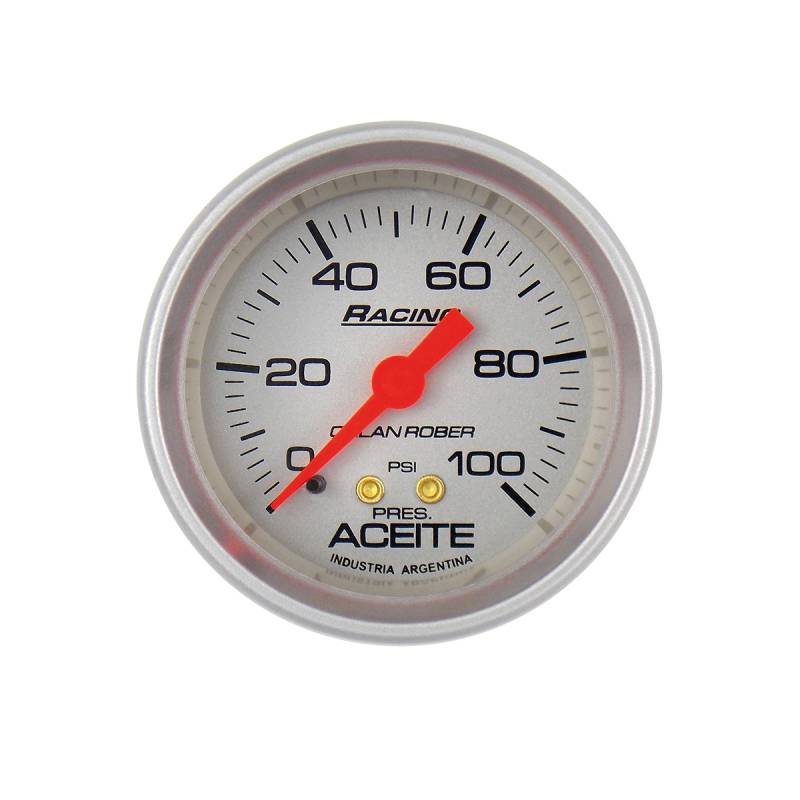 315P100 INSTRUMENTAL RACING 52 MM PLATA MANOMETRO