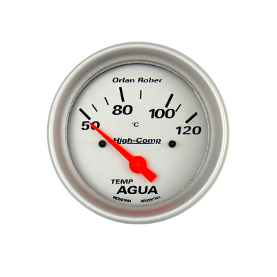 1025P12 INSTRUMENTAL HIGH COMPETICION 72MM PLATA TEMPERATURA DE AGUA ELECTICO 72MM 12V HIGH-COMPETICION