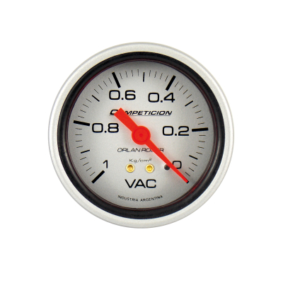 811P10 INSTRUMENTAL COMPETICION 62 MM PLATA VACUOMETRO VACIO 0-1 KG-CM