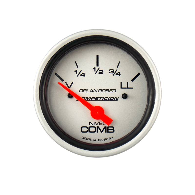 853P12V INSTRUMENTAL COMPETICION 62 MM PLATA NIVEL DE COMBUSTIBLE