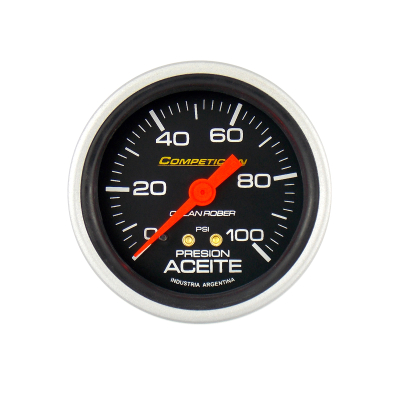 815N100 INSTRUMENTAL COMPETICION 62 MM NEGRO MANOMETRO DE ACEITE 0-100 PSI