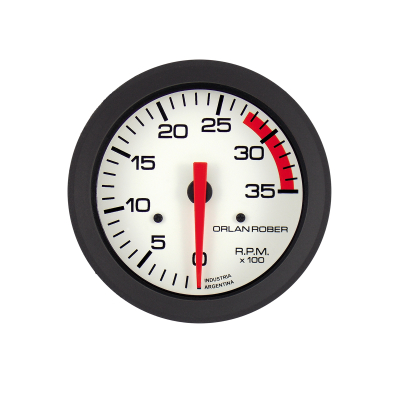 CVD-35B INSTRUMENTAL TACOMETRO DIESEL Ø80. 12/24V 3.500 RPM. BLANCO