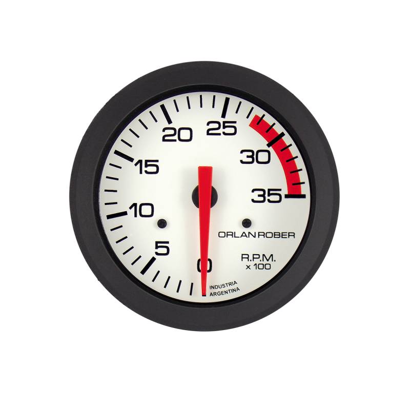 CVD-35B INSTRUMENTAL TACOMETRO DIESEL Ø80. 12/24V 3.500 RPM. BLANCO