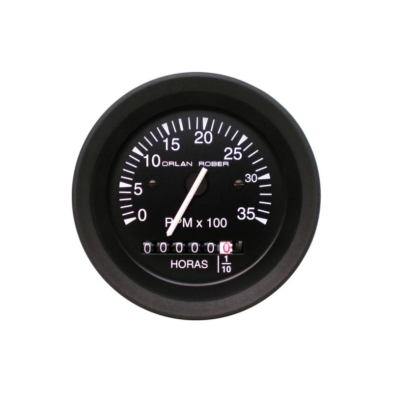TRAC-05 TACOMETRO TACOMETRO C/HORIMETRO Ø85 12/24V 3.500RPM. NEGRO