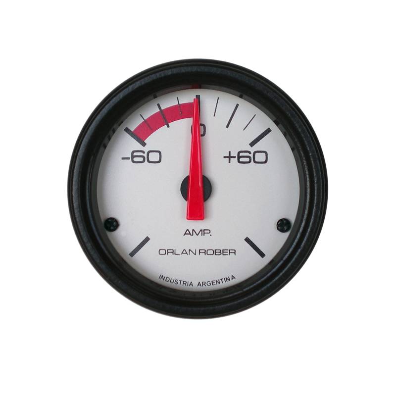 441H60 INSTRUMENTAL CLASSIC 52 MM BLANCO AMPERIMETRO - 60 - 0 - + 60 AMPER