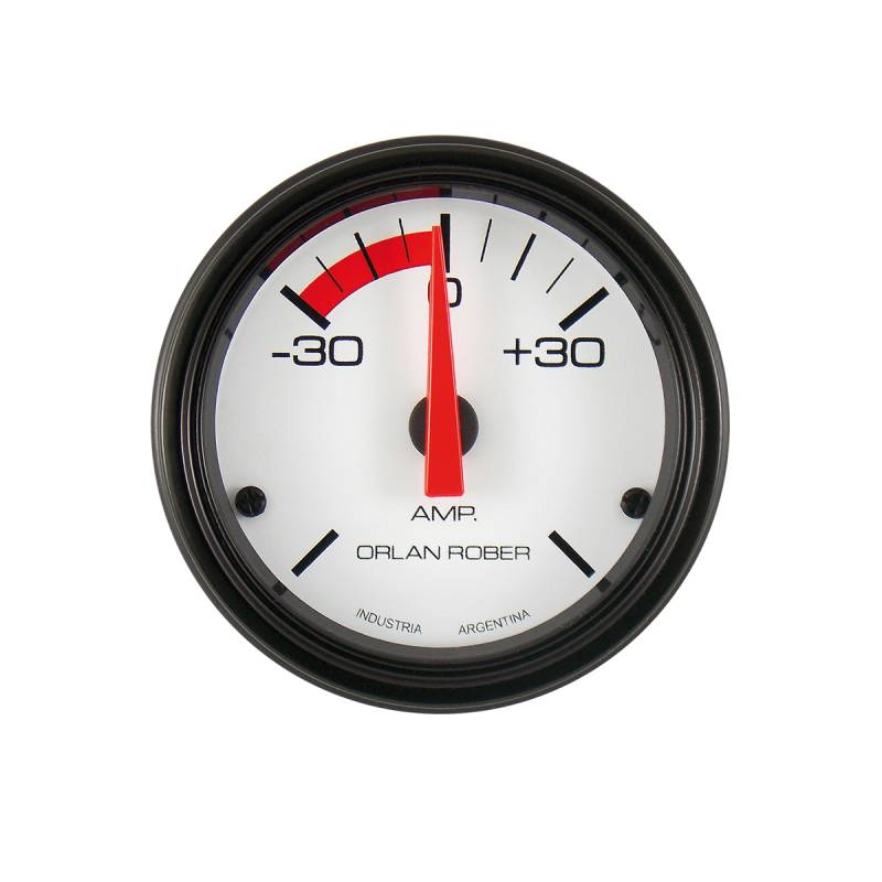 441H30 INSTRUMENTAL CLASSIC 52 MM BLANCO AMPERIMETRO - 30 - 0 + 30