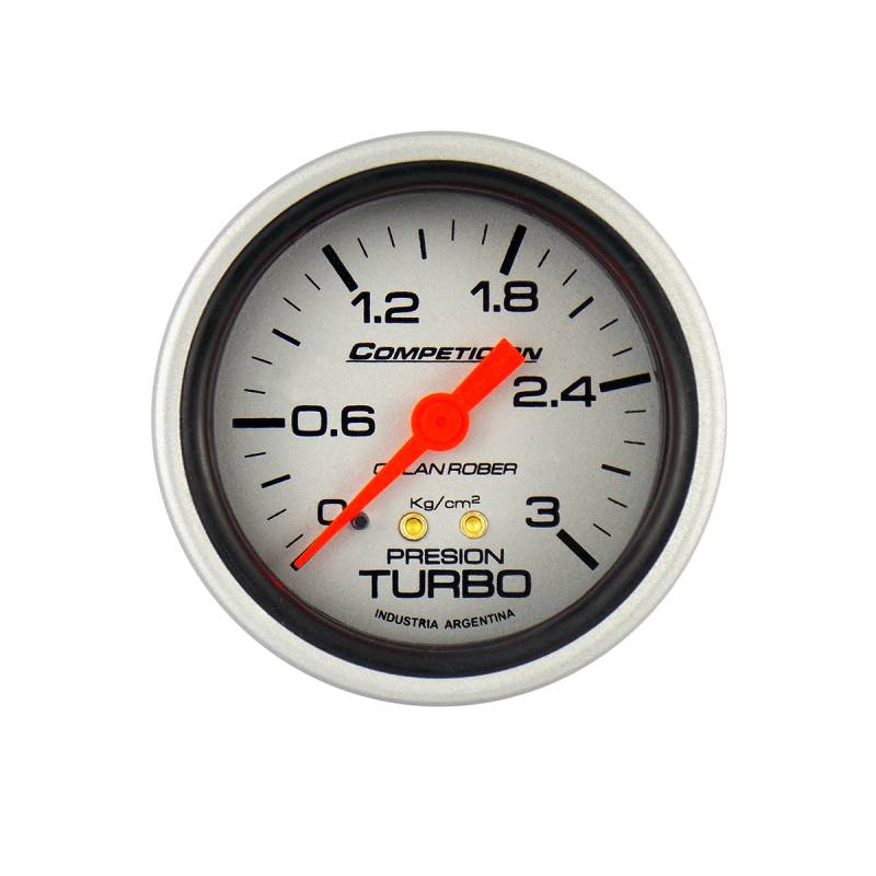 812P30 INSTRUMENTAL COMPETICION 62 MM PLATA MANOMETRO DE 0-3 KG-CM