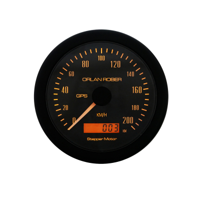 633H200GSM VELOCIMETRO CON GPS 85 MM VELOCIMETRO CON GPS 12V CON ODOMETRO DIGITAL RANGO 200 KM/HS.