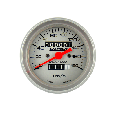 333P180A INSTRUMENTAL RACING 80 MM PLATA VELOCIMETRO AMERICANO