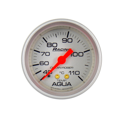 321P20 INSTRUMENTAL RACING 52 MM PLATA TELETERMOMETRO DE AGUA MECANICO 2MTS 
