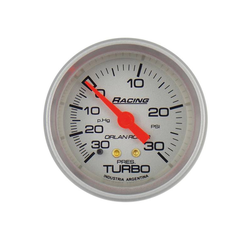 314P30 INSTRUMENTAL RACING 52 MM PLATA MANOVACUOMETRO DE PRESION TURBO ESC 30PSI