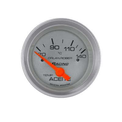 326P12V INSTRUMENTAL RACING 52 MM PLATA TEMPERATURA DE ACEITE 12V